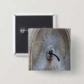 Antiker römischer öffentlicher Wasserbrunnen Button (Vorne & Hinten)