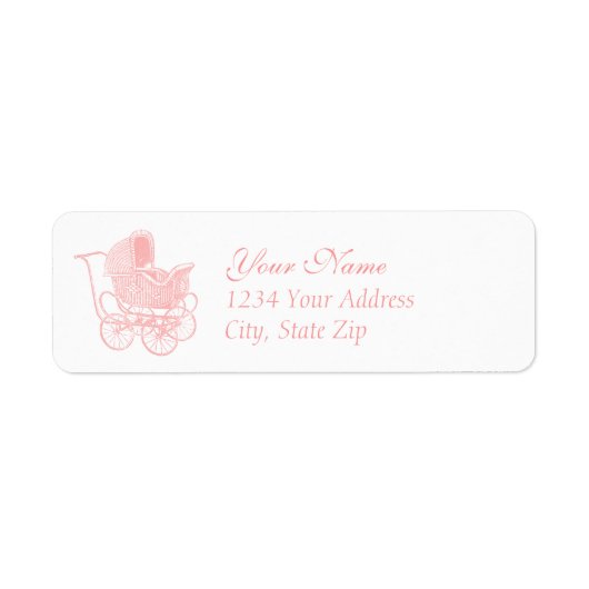 Antiker rosa Kinderwagen (Vorne)