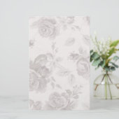 Antiker Rosa Rosenhengst Briefpapier (Stehend Vorderseite)