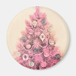 Antiker Rosa Weihnachtsbaum Magnet