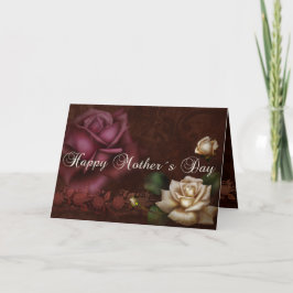 Antiker Rosen Mother´s Tag Karte