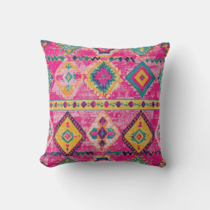 Antiker rostiger rosa Gold Orient türkischer Kilim Kissen