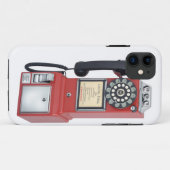 Antiker roter Münztelefon Iphone Kasten Case-Mate iPhone Hülle (Rückseite (Horizontal))