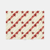 Antiker roter Sterne nahtloser Musterhintergrund Fleecedecke (Vorderseite (Horizontal))