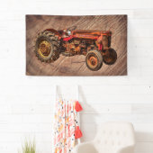 Antiker roter Traktor Banner (Insitu)