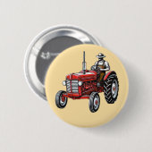 Antiker roter Traktor Button (Vorne & Hinten)
