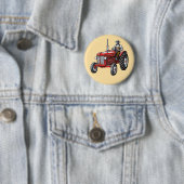 Antiker roter Traktor Button (Beispiel)