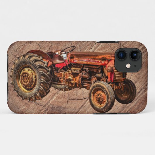 Antiker roter Traktor Case-Mate iPhone Hülle (Rückseite (Horizontal))