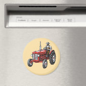Antiker roter Traktor Magnet (In Situ (Geschirrspüler))