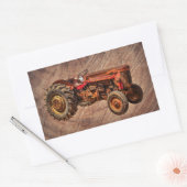 Antiker roter Traktor Rechteckiger Aufkleber (Umschlag)