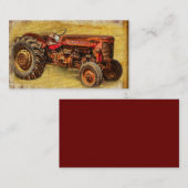Antiker roter Traktor Visitenkarte (Vorne/Hinten)