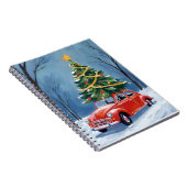 Antiker roter Weihnachtsbaum-Auto Notizblock (Rechte Seite)