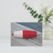 Antiker roter weißer und grüner Angelbober / LKW Postkarte (Stehend Vorderseite)