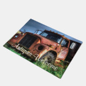 Antiker Rotinternationaler Lieferwagen Truck Fußmatte (Schrägansicht)