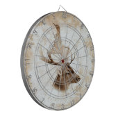 Antiker Rotwild-Druck 5 Dartscheibe (Vorderseite Links)