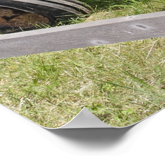 Antiker russischer Traktor Poster (Ecke)