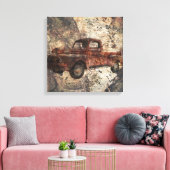 Antiker Rustikaler LKW Leinwanddruck (Insitu (Wohnzimmer))