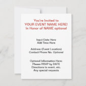 Antiker RV Camper und Zeichnend Auto Einladung (Rückseite)