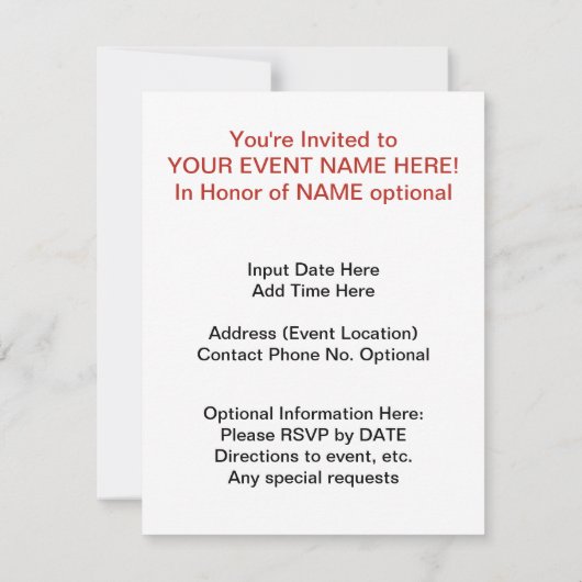 Antiker RV Camper und Zeichnend Auto Einladung (Rückseite)