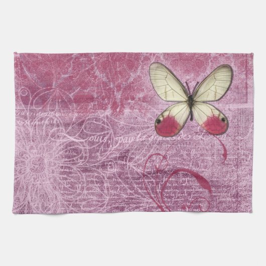 Antiker Schmetterling Geschirrtuch (Horizontal)
