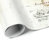 Antiker Schmetterlingsbrief Geschenkpapier (Rolleneckpunkt)