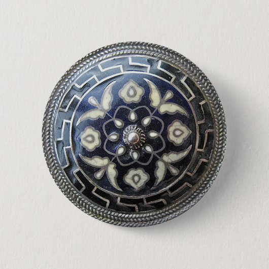 Antiker Schmuck - Blumepin-/broschenknopf Button (Vorderseite)