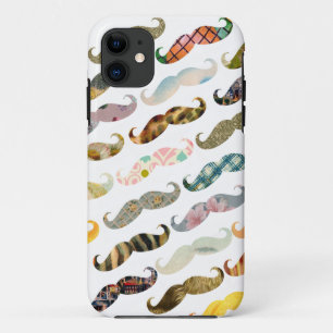 Antiker Schnurrbart mit Vintagem Muster iPhone Case-Mate iPhone Hülle