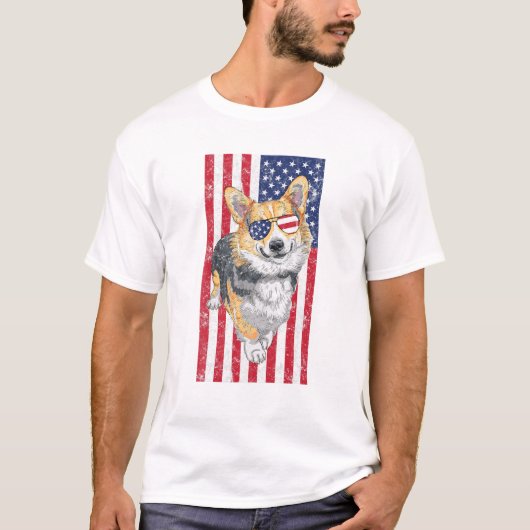 Antiker schwarzer Corgi T-Shirt (Vorderseite)