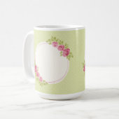 Antiker Shabby-Chic-Rahmen mit Rosenblumen Kaffeetasse (Vorderseite Links)