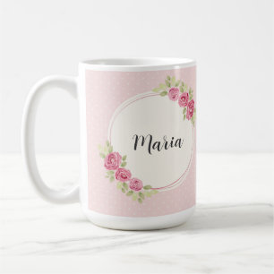 Antiker Shabby-Chic-Rosenrahmen Kaffeetasse