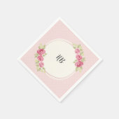 Antiker Shabby Chic Rosenrahmen Serviette (Ecke)