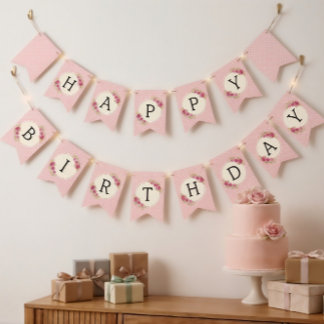 Antiker Shabby Chic Rosenrahmen Wimpelkette
