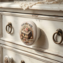 Antiker Shabby Chic Schmuck Rosa Rosen