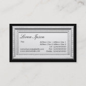 Antiker silberner Bilderrahmen Visitenkarte (Rückseite)