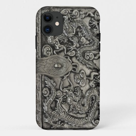 antiker silberner Drache iphone 5 Fall Case-Mate iPhone Hülle (Rückseite)