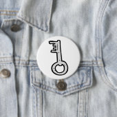 Antiker Skelettschlüssel handgezeichnet Silber ant Button (Beispiel)
