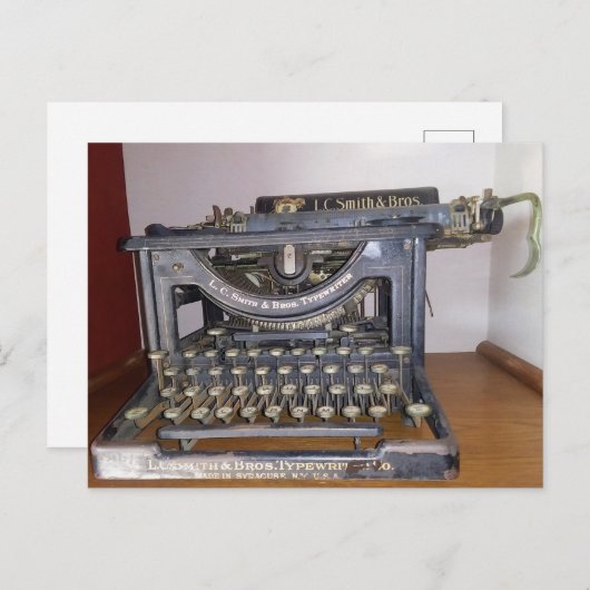 Antiker Smith Brüder Schreibmaschine Postkarte (Vorne/Hinten)