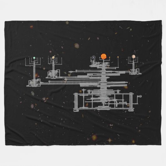 Antiker SonnensystemOrrery planetarisch im Raum Fleecedecke (Vorderseite (Horizontal))