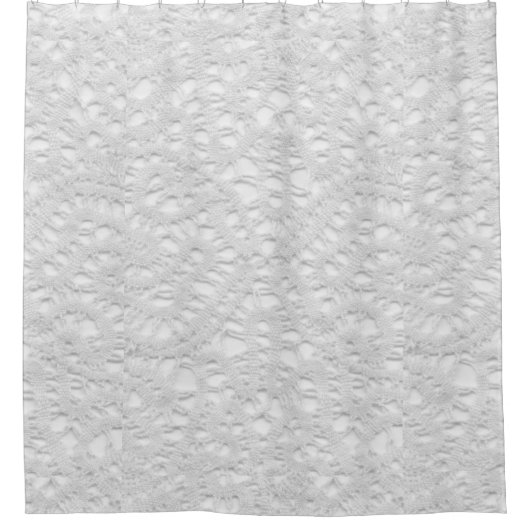 Antiker Spitzen- Doily Duschvorhang (Vorderseite)