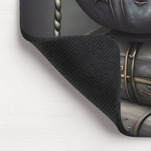 Antiker Steampunk Cauldron auf dem Stapel von Zaub Mousepad (Ecke)