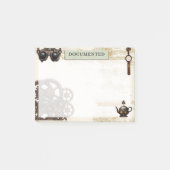 Antiker Steampunk, rostige Gänge, Mechanische 4"x3 Post-it Klebezettel (Vorderseite)