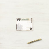 Antiker Steampunk, rostige Gänge, Mechanische 4"x3 Post-it Klebezettel (Auf Schreibtisch)