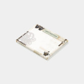 Antiker Steampunk, rostige Gänge, Mechanische 4"x3 Post-it Klebezettel (angewinkelt)