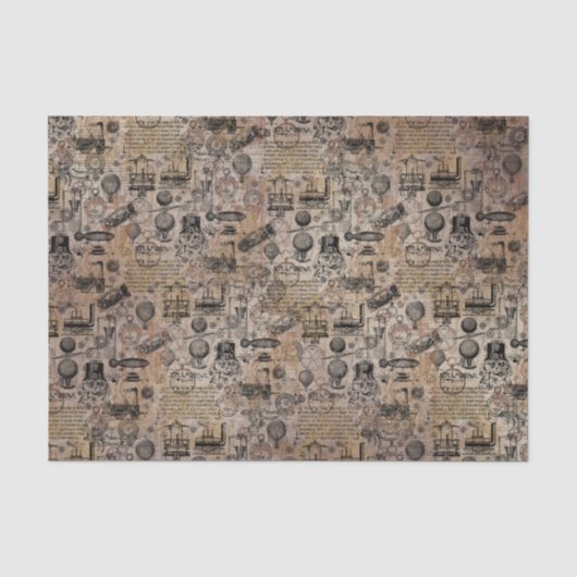 Antiker Steampunk Seidenpapier (Vorderseite)