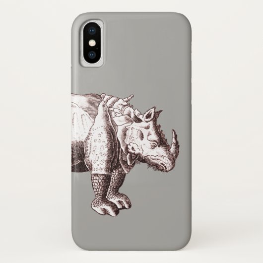 Antiker Stich Albrecht Durer des Nashorns Case-Mate iPhone Hülle (Rückseite)