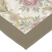 Antiker Stil Viktorianische Verzierte Blumendetail Tischdecke (Schrägansicht)