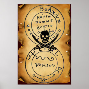 ANTIKER TALISMAN / PIRATEN SCHATZKARTE POSTER