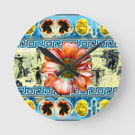 Antiker Tanz Runde Wanduhr (Vorderseite)