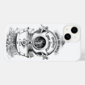 Antiker Tauchhelm nautisch schwarz-weiß Case-Mate iPhone Hülle (Rückseite (Horizontal))