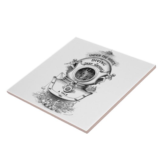 Antiker Tauchsturzhelm Fliese (Seite)